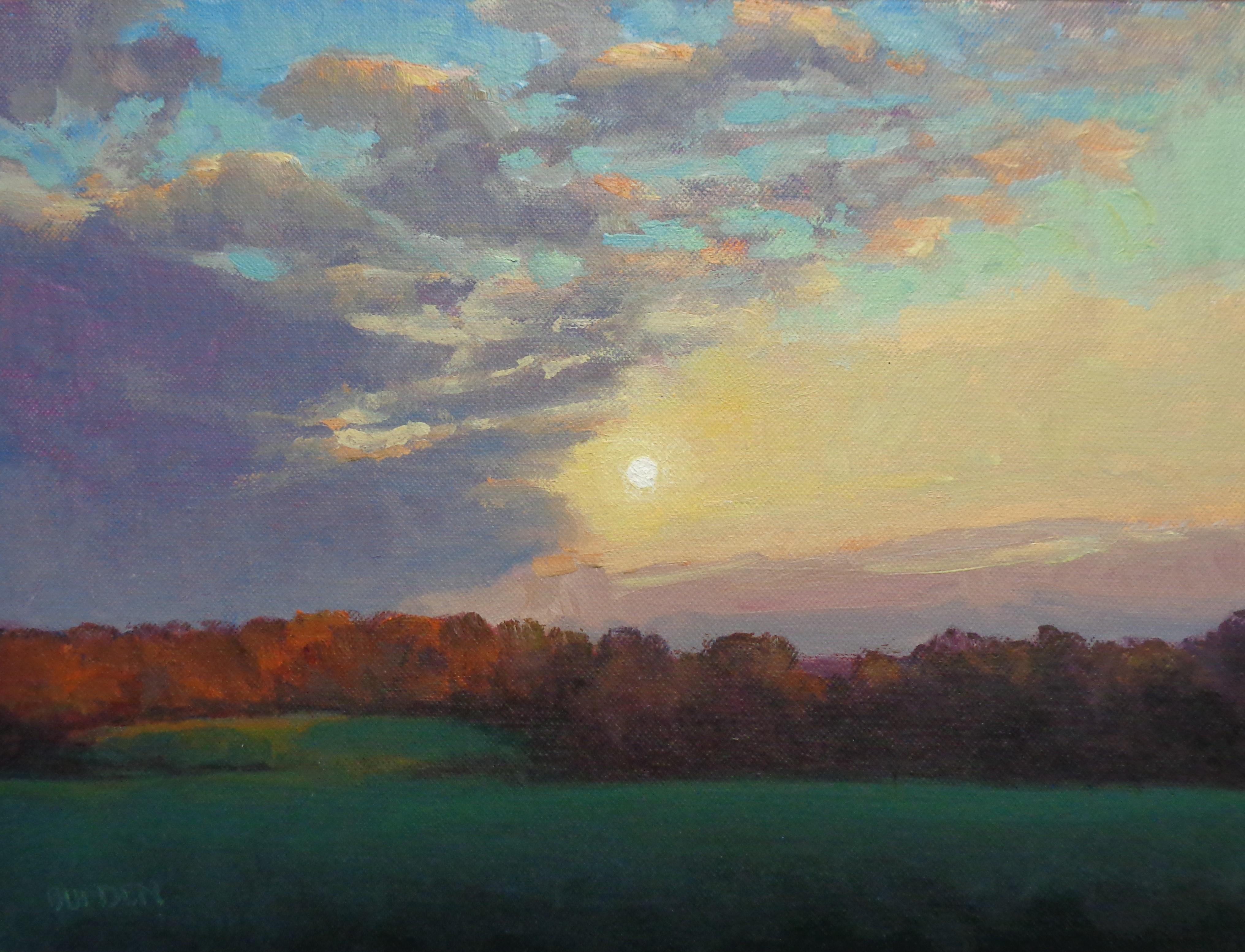 Pintura Impresionista de Paisajes Michael Budden Serie Cielos Hermosos 1