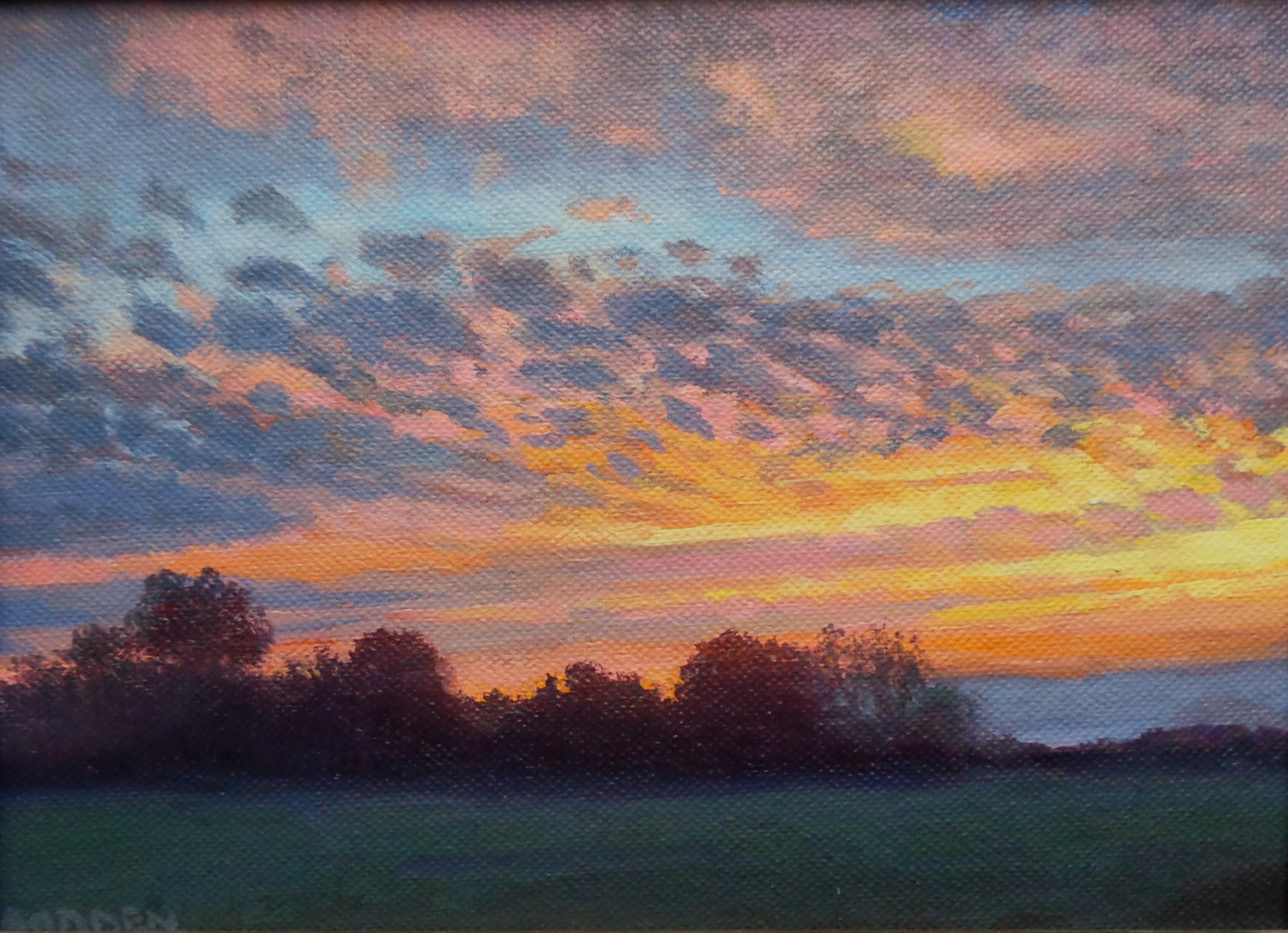 Pintura Impresionista de Paisajes Michael Budden Serie Cielos Hermosos 1