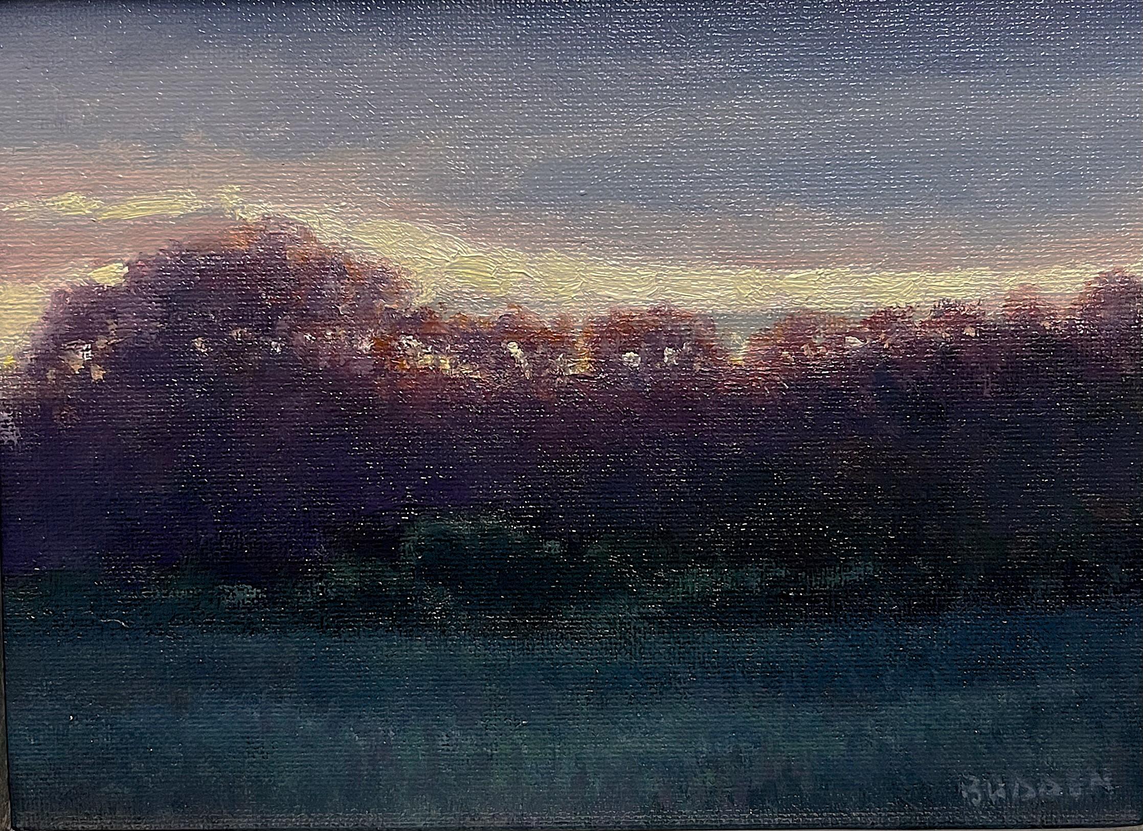 Pittura impressionistica di paesaggio Michael Budden Serie Cieli Bellissimi in vendita 1