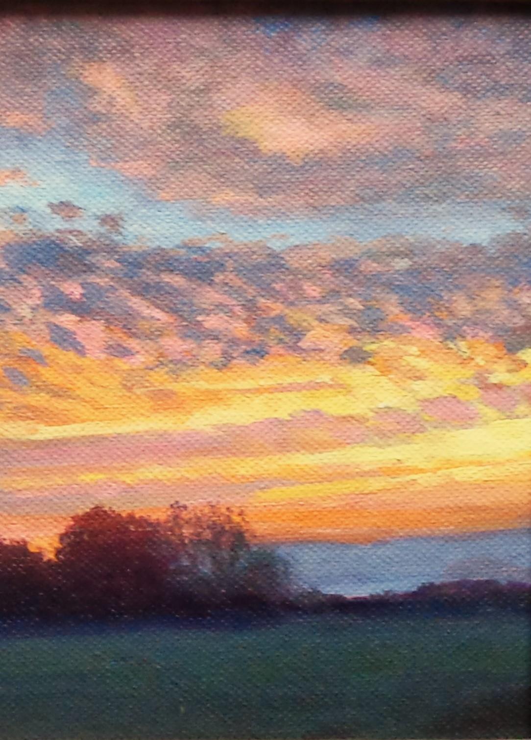 Pintura Impresionista de Paisajes Michael Budden Serie Cielos Hermosos 3