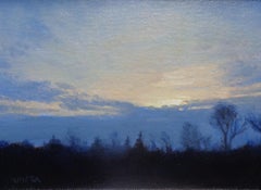Pittura impressionistica di paesaggio Michael Budden Serie Cieli belli al tramonto