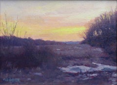 Pintura Impresionista de Paisajes Michael Budden Serie Cielos Hermosos Amanecer