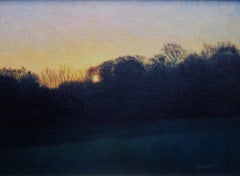 Pittura impressionistica di paesaggio Michael Budden Serie Cieli Bellissimi Alba