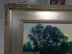 Impressionistic Rural Farm Landscape Painting Michael Budden Sunrise Colors