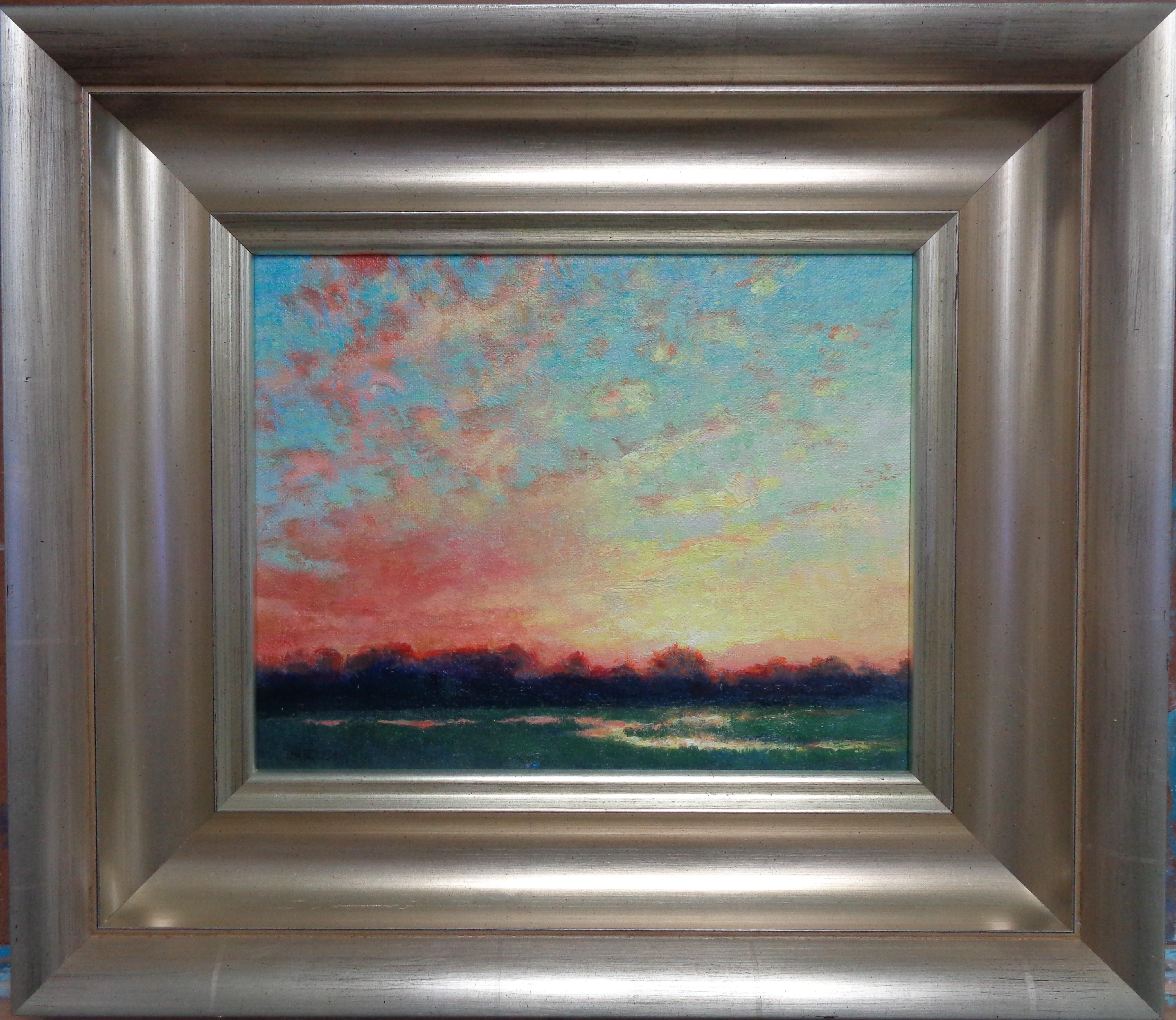 La luce della prima sera
olio/pannello
8x10 non incorniciato, 13,5 x 15,5 incorniciato
Early Evening Light è un bellissimo dipinto a olio di paesaggio impressionistico che ho realizzato in un luogo vicino al mio studio nel 2018. Si tratta di un