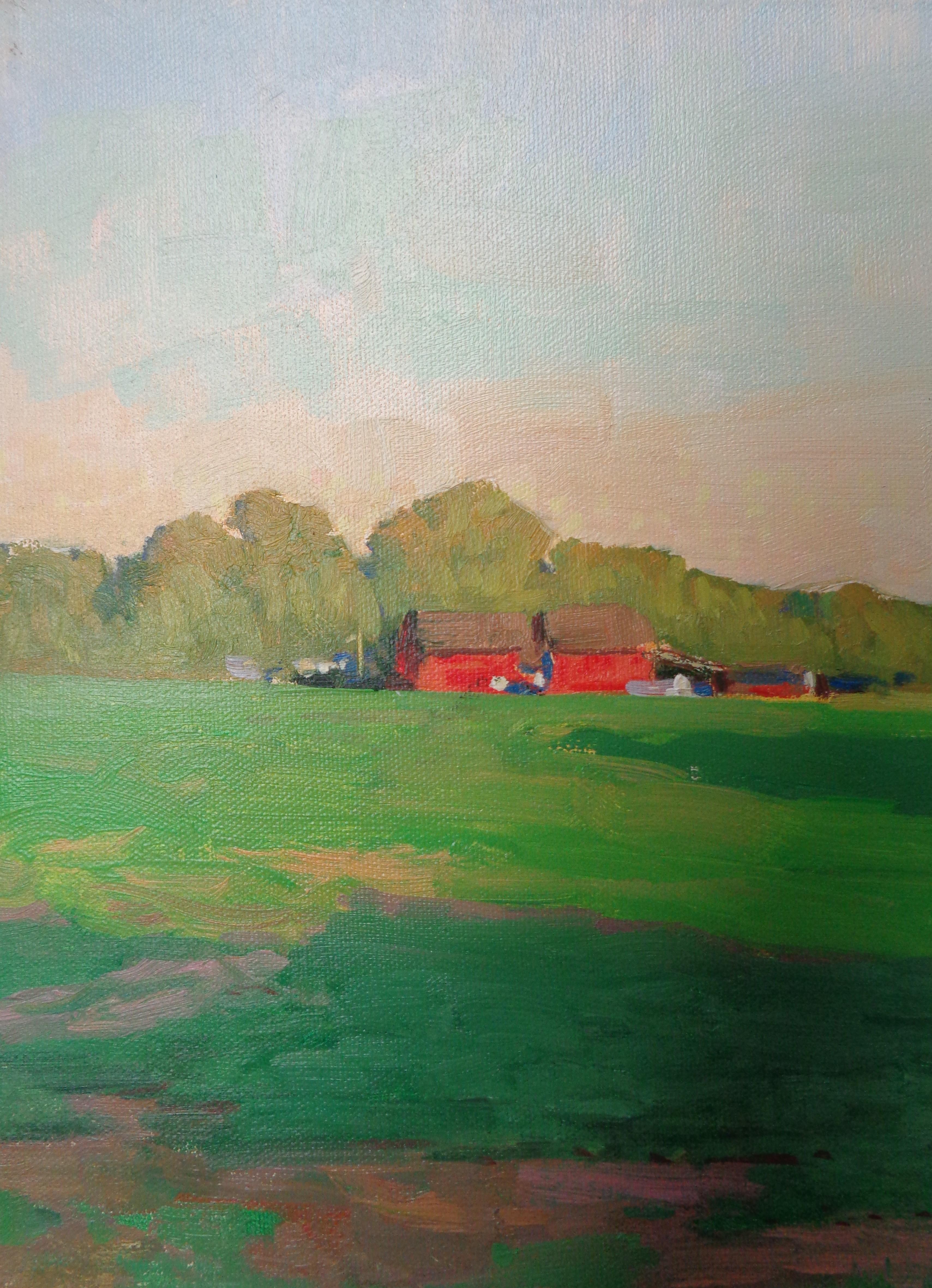 Pintura impresionista de paisajes Michael Budden Ese momento mágico en venta 1