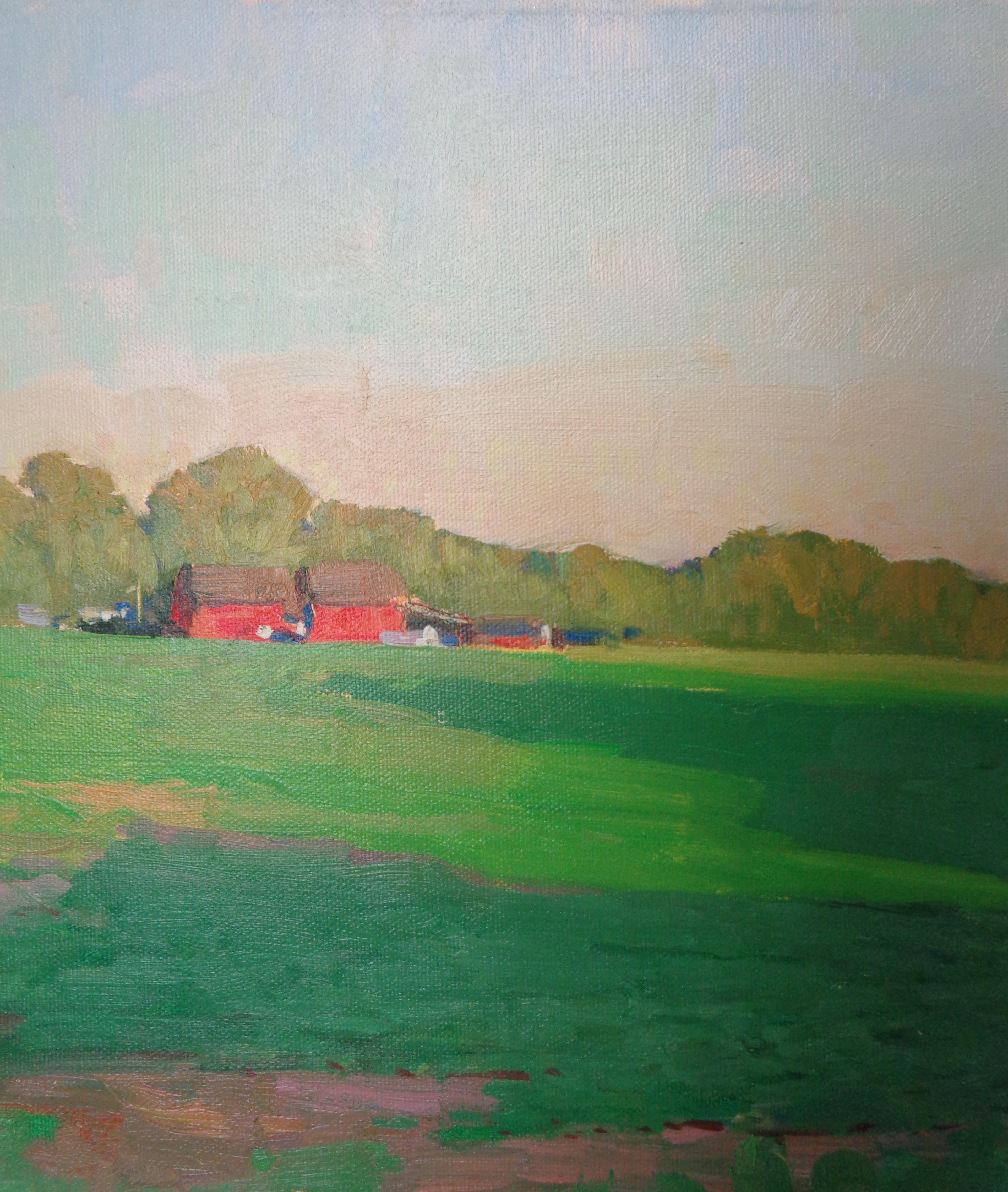 Pintura impresionista de paisajes Michael Budden Ese momento mágico en venta 2