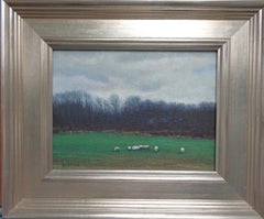  Impressionistic Landscape Sheep Oil Painting Michael Budden Early Spring Outing