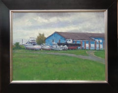 Impressionistic Marine Oil Painting Michael Budden Resting Boats