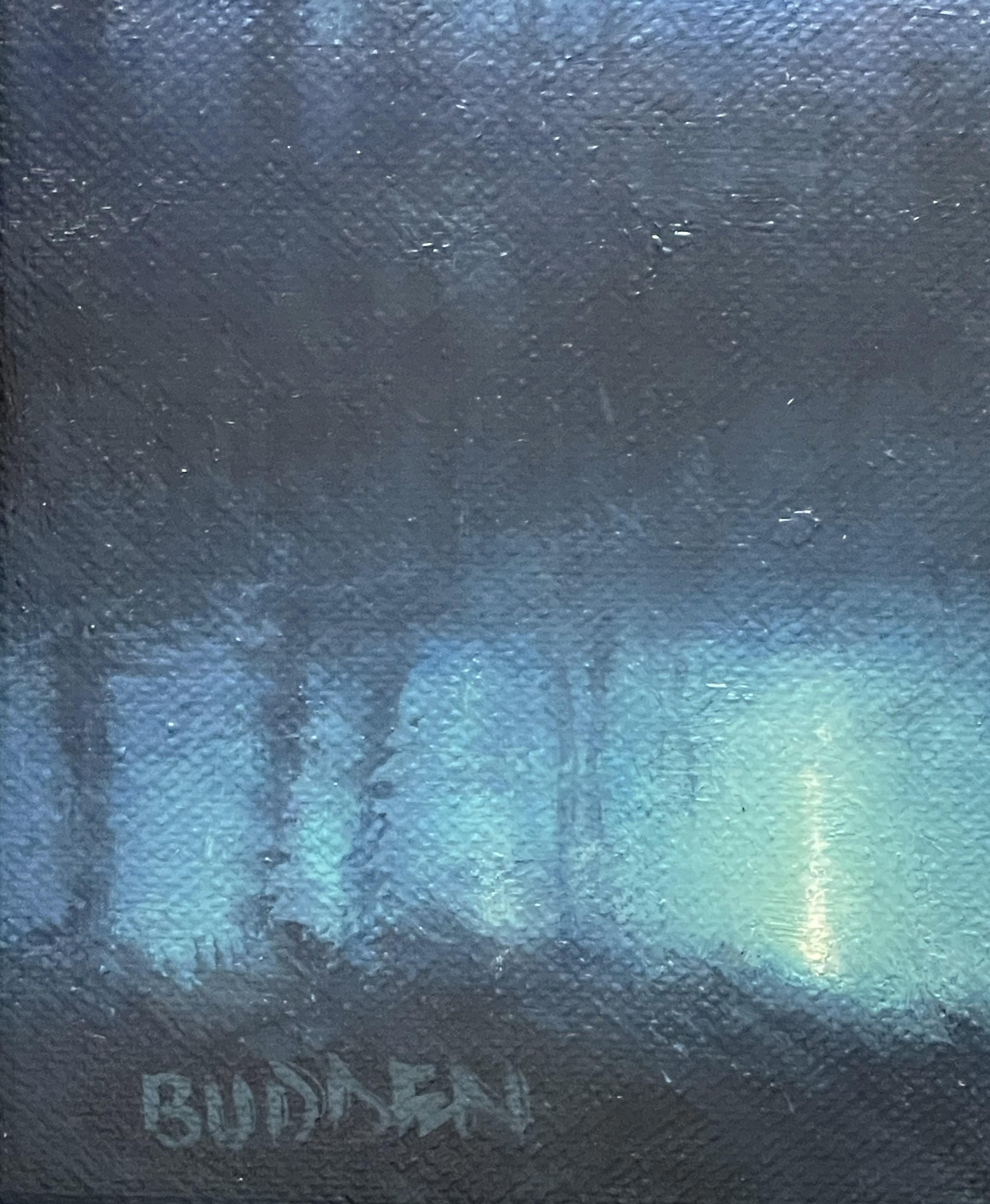  Impressionistische Mondlicht-Landschaft, Ölgemälde Michael Budden  im Angebot 4