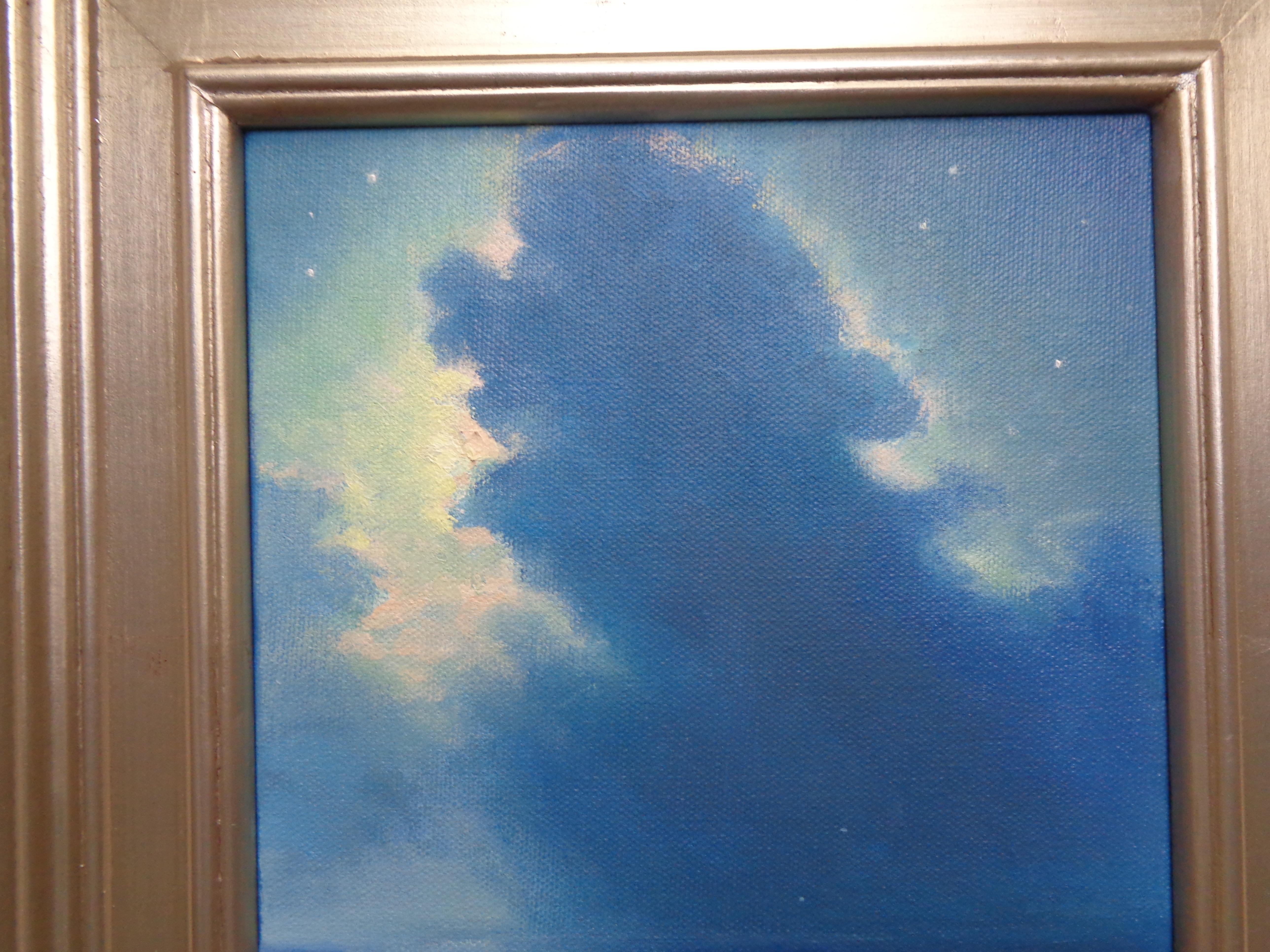 Impressionistico paesaggio marino al chiaro di luna dipinto a olio da Michael Budden in vendita 3