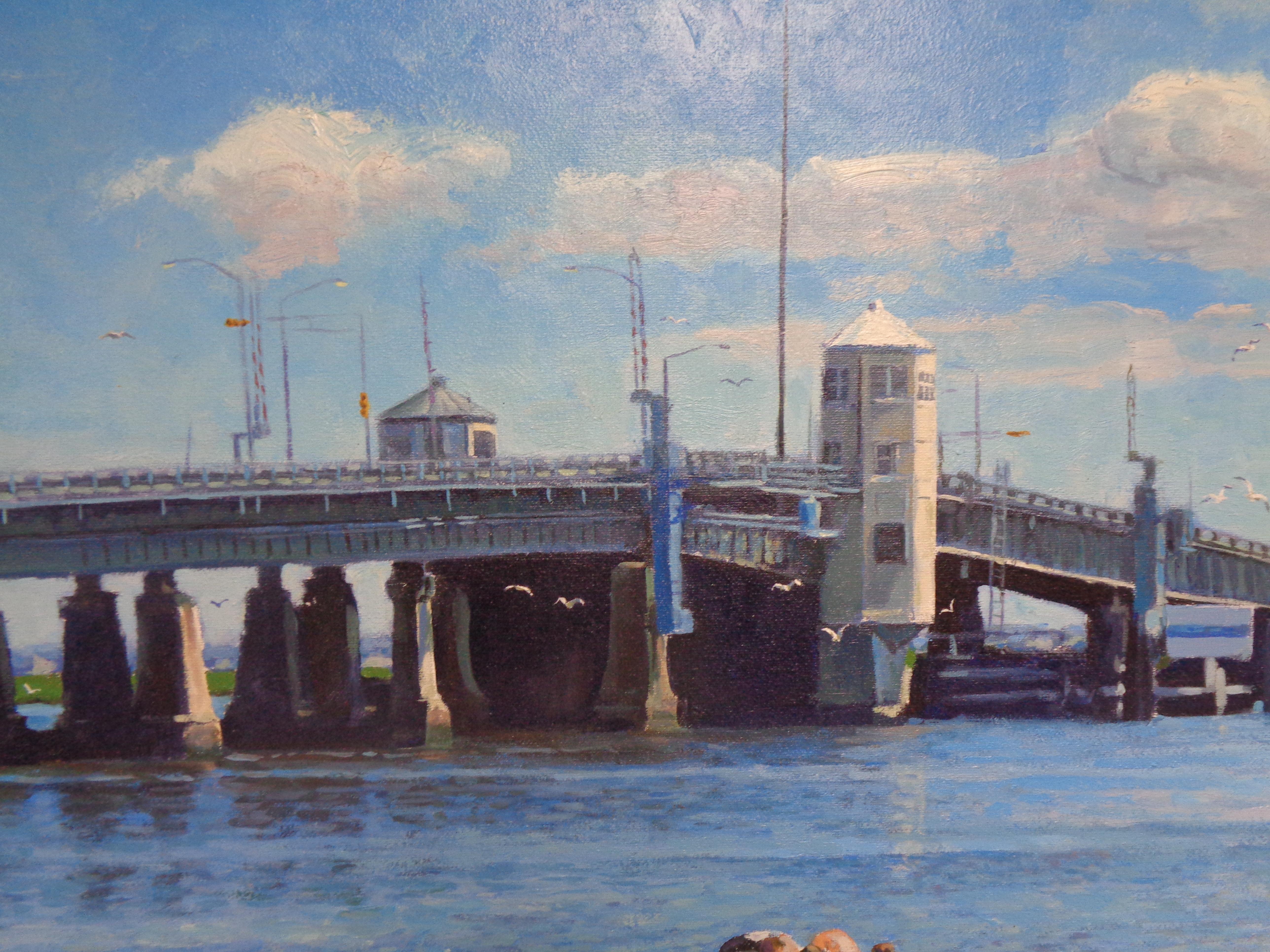 Realismo impressionistico Ocean City Beach Seascape Oil Painting Michael Budden in vendita 6