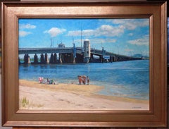 Realismo impressionistico Ocean City Beach Seascape Oil Painting Michael Budden