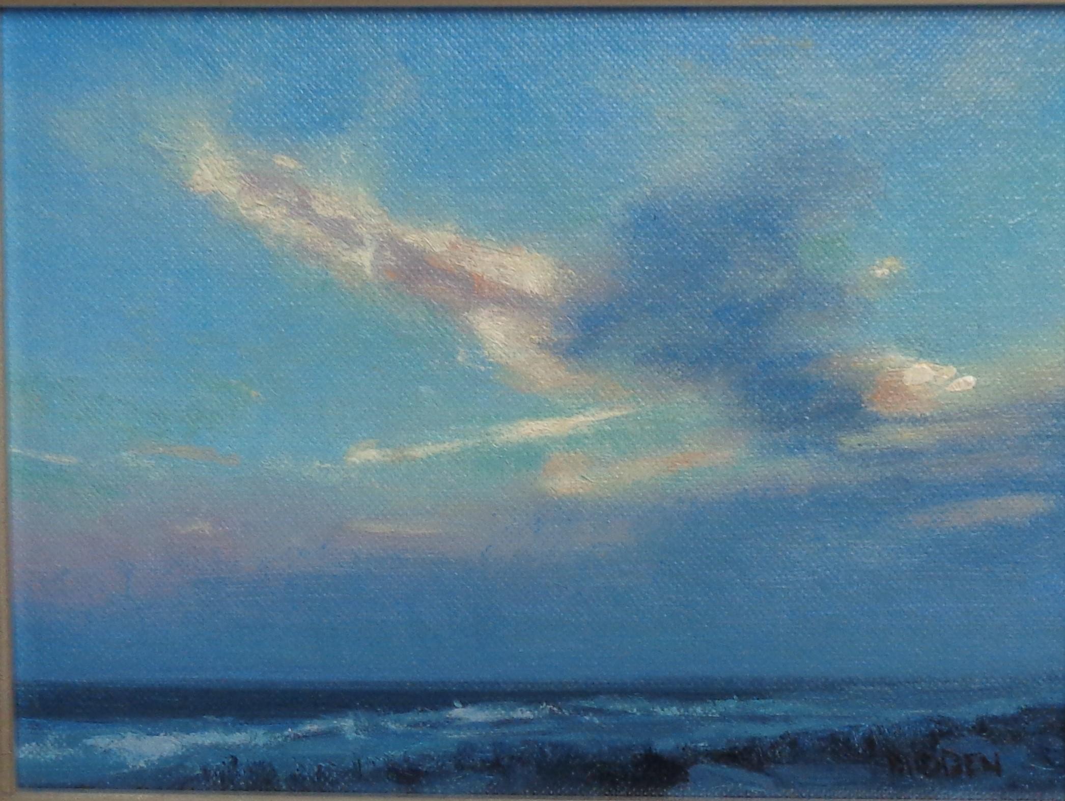  Realistic Seascape Study Oil Painting Michael Budden Sunset Study 1