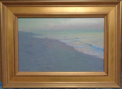 Pintura al óleo impresionista realista al mar Michael Budden Mañana brumosa
