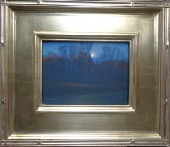 Impressionistic Realistic Moonlight Landscape Oil Painting Michael Budden