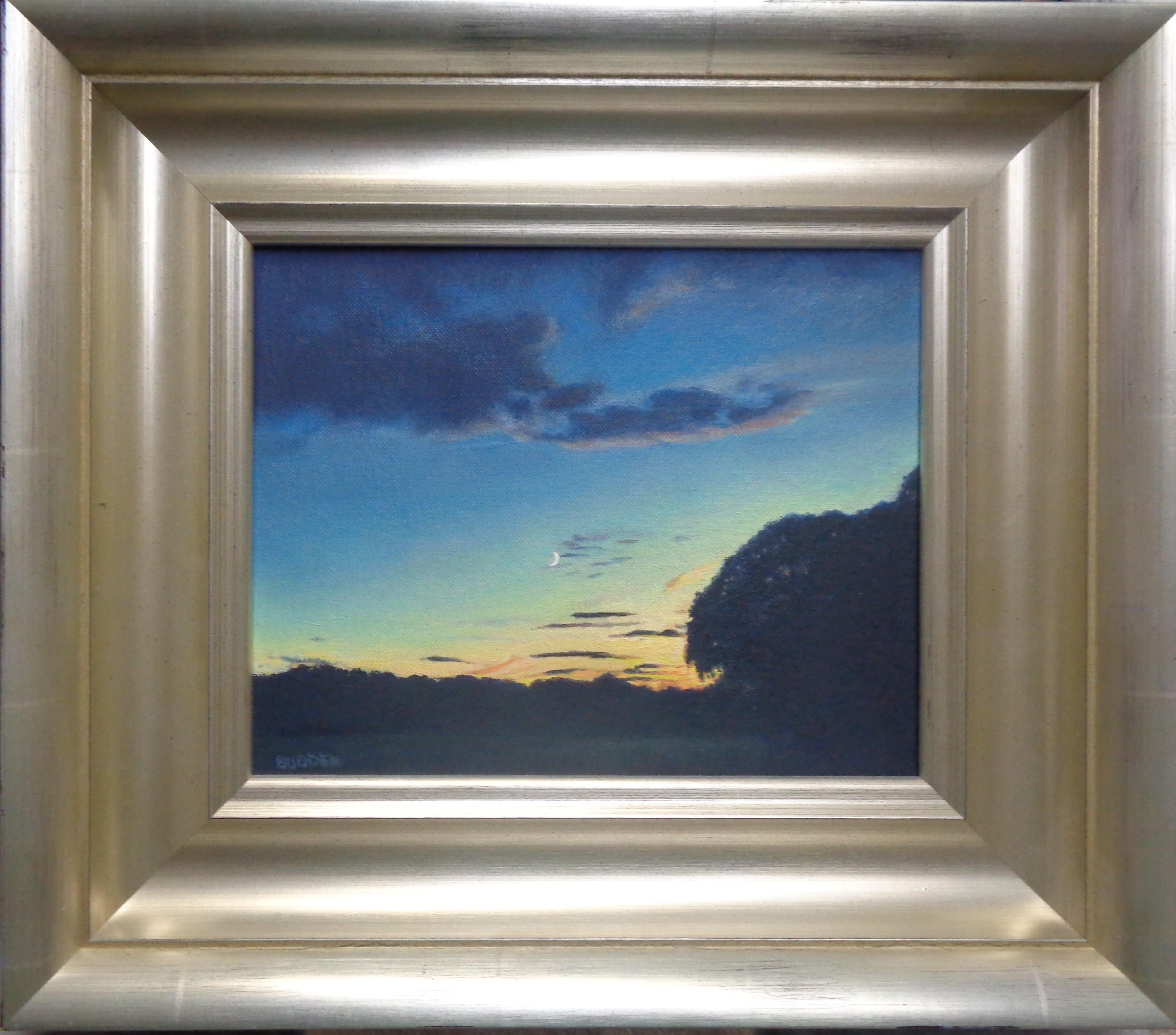 Impressionistic Realistic Moonlight Landscape Oil Painting Michael Budden