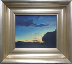 Impressionistic Realistic Moonlight Landscape Oil Painting Michael Budden