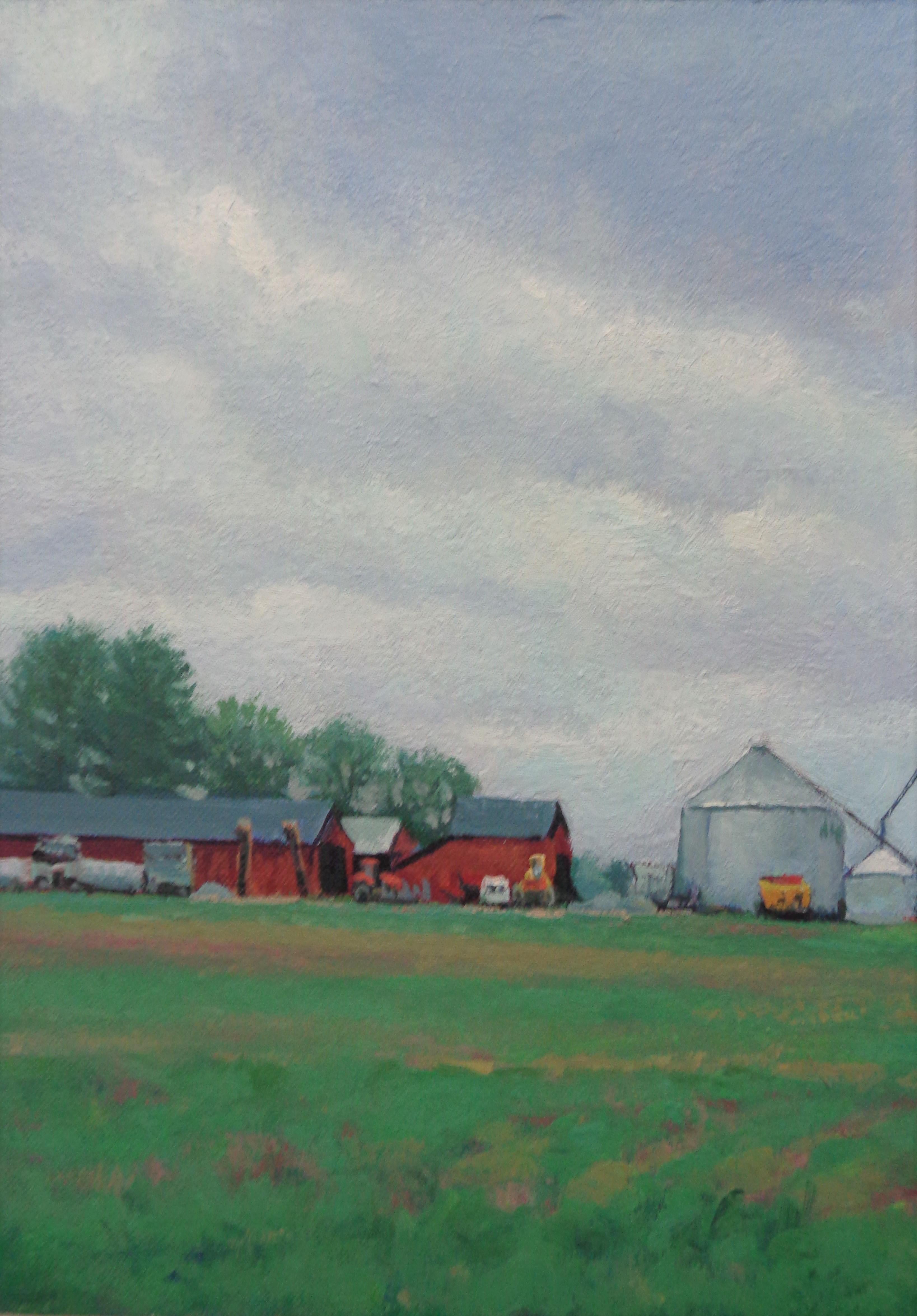 Impressionistische Landschaft, Ölgemälde, Michael Budden, Preisträger des Rural Farm Award im Angebot 2