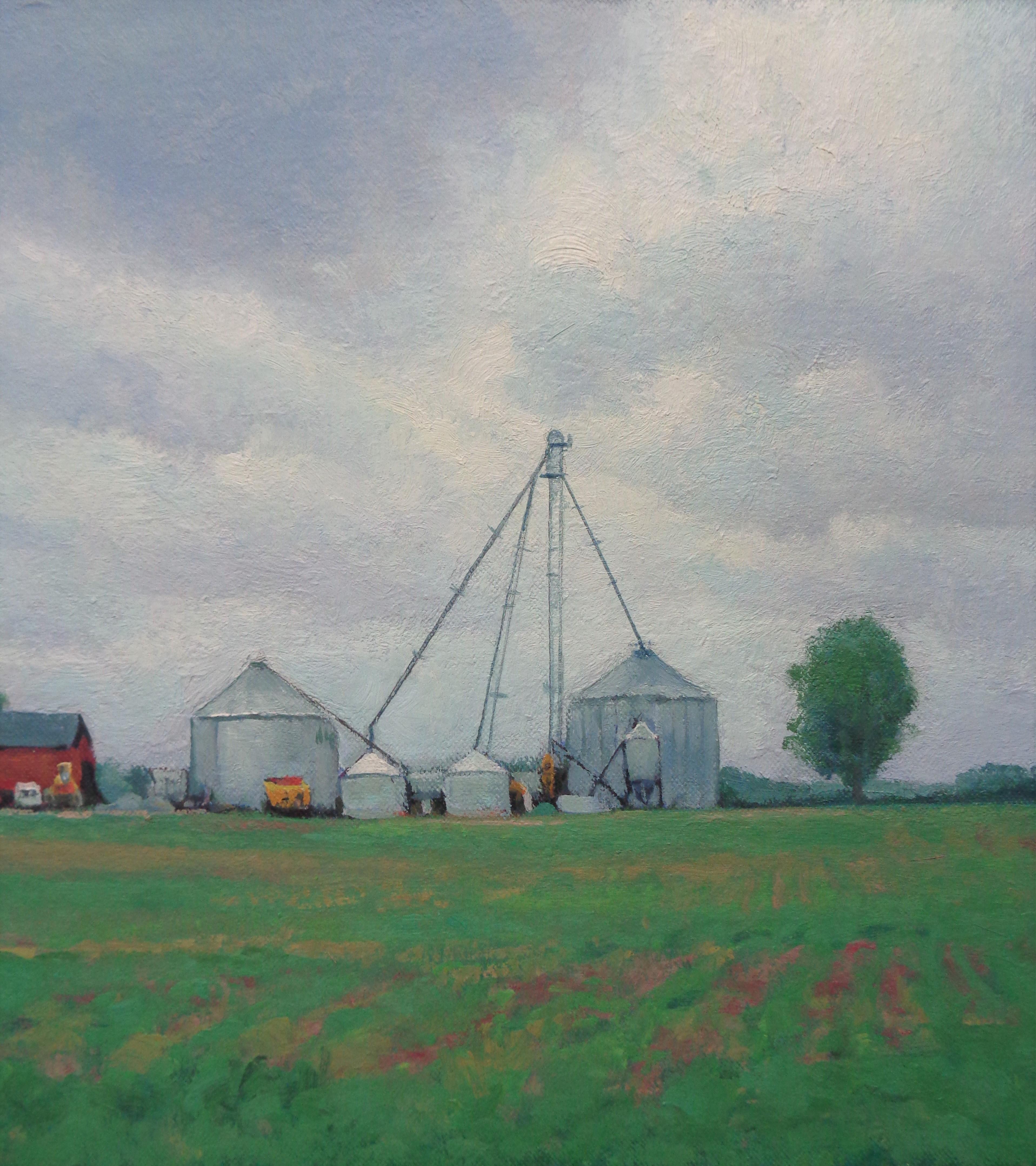  Impressionistic Rural Farm Award Winner Landscape Oil Painting Michael Budden  For Sale 3