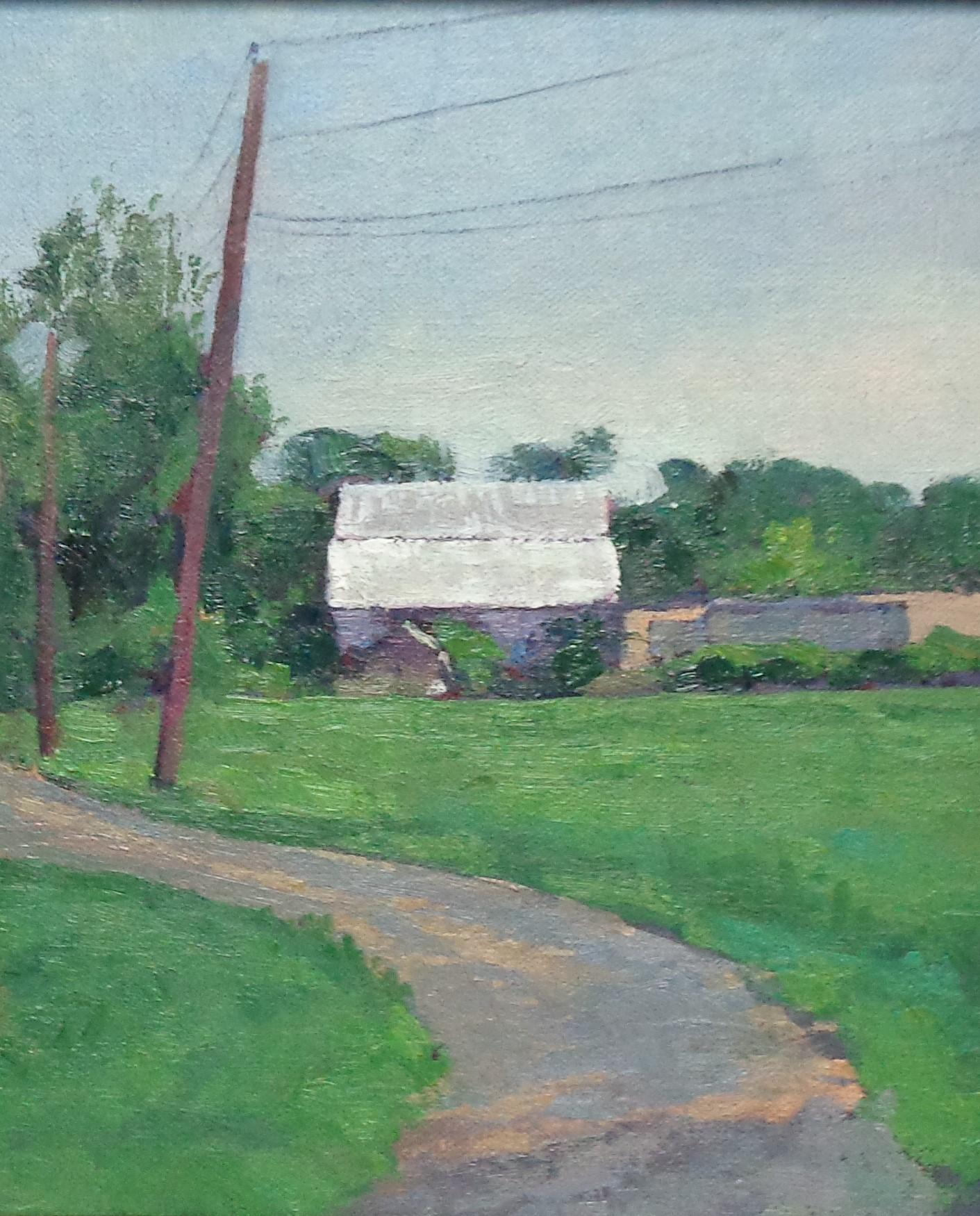 Impressionistic Rural Farm Landscape Oil Painting Michael Budden Country Farm For Sale 3