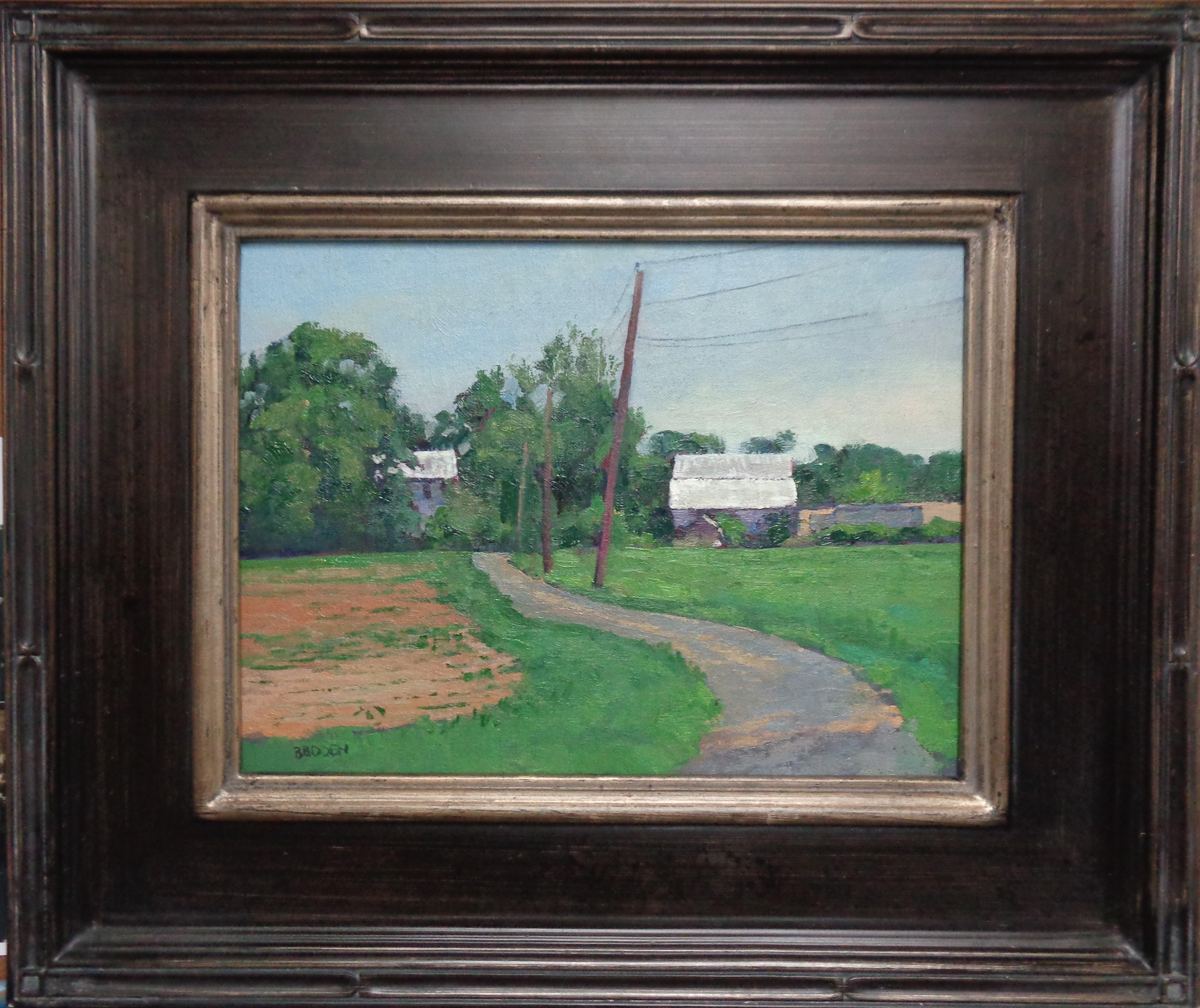 Country Farm
oil/board 9x12 unframed, 15.5 x 18.5 framed
Country Farm is a beautiful impressionistic landscape study oil painting painted en plein air( on location). The painting is on a canvas panel and exudes the rich qualities of oil paint with