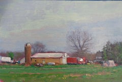 Impressionistic Rural Farm Landscape Painting Michael Budden