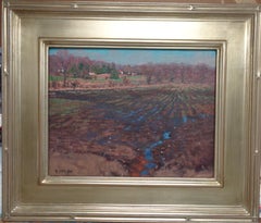 Impressionistic Rural Landscape Oil Painting Michael Budden Farm Fields
