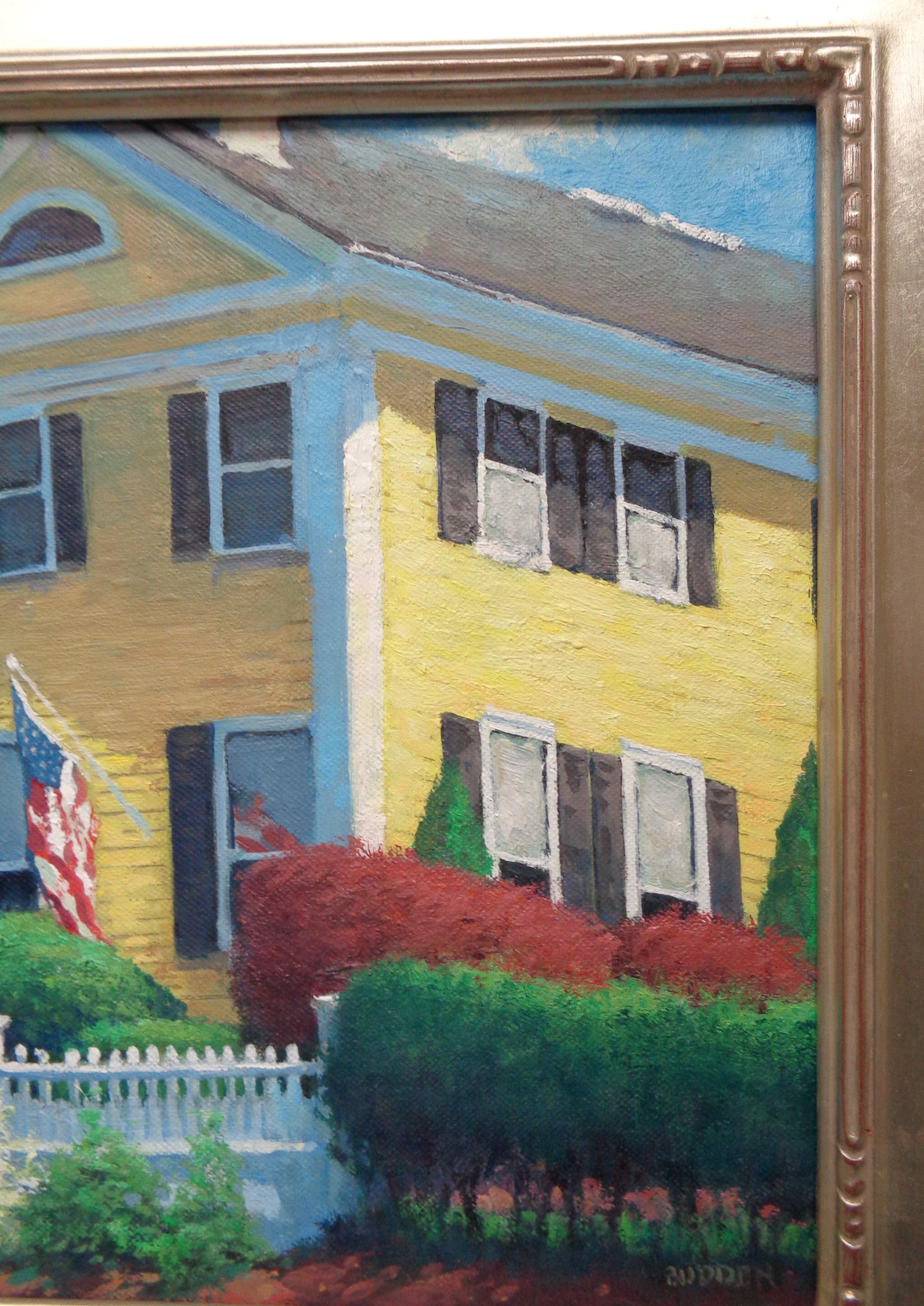Paisaje marino impresionista Mystic CT Pintura Michael Budden La casa de los capitanes en venta 3