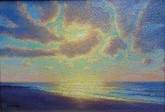 Impressionistische Meereslandschaft Ozean-Sonnenaufgang Gemälde Michael Budden Morgensonne