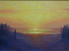 Impressionistic Seascape Oil Painting Michael Budden Sunrise Colors