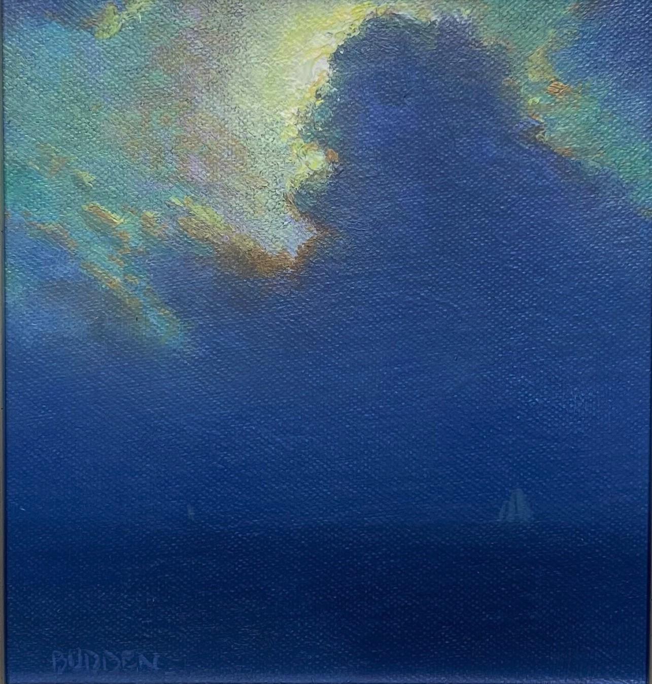 Pintura impresionista de paisajes marinos Michael Budden Nocturno a la luz de la luna en venta 3