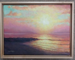 Impressionistic Sunrise Seascape Oil Painting by Michael Budden