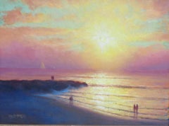Impressionistic Sunrise Seascape Oil Painting Michael Budden Sunrise Sensation