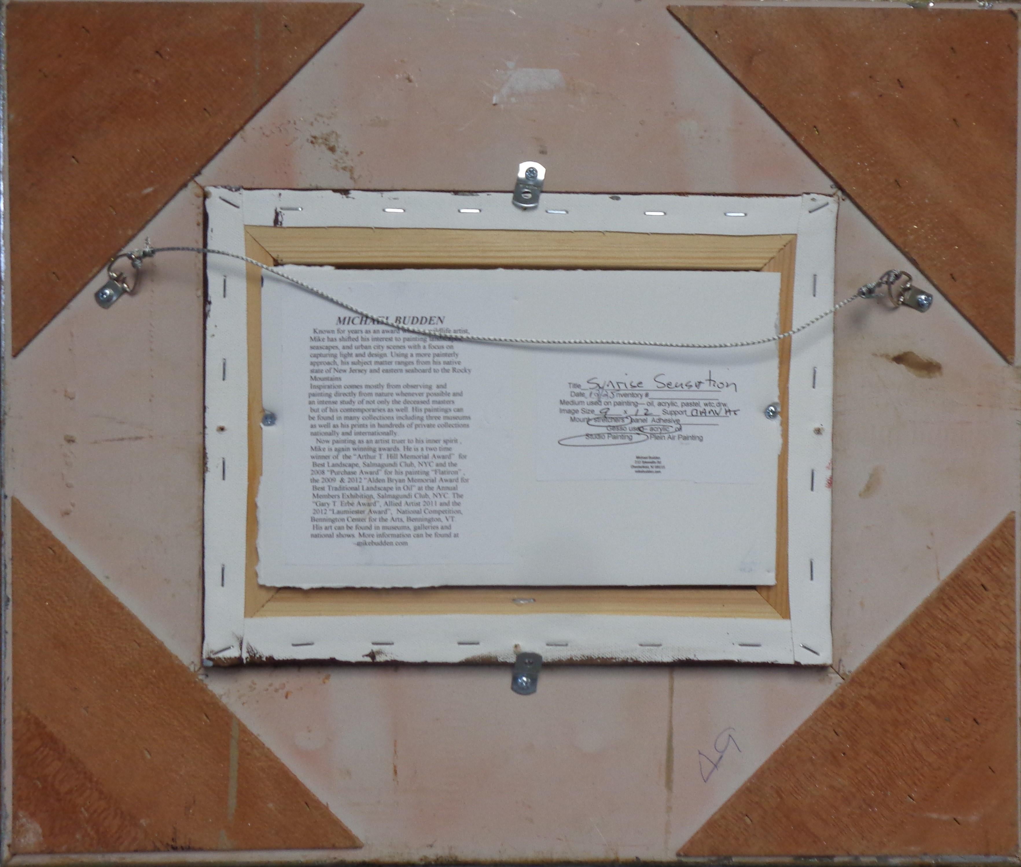 Peinture impressionniste à l'huile sur fond de mer à l'aube Michael Budden Sunrise Sensation en vente 4