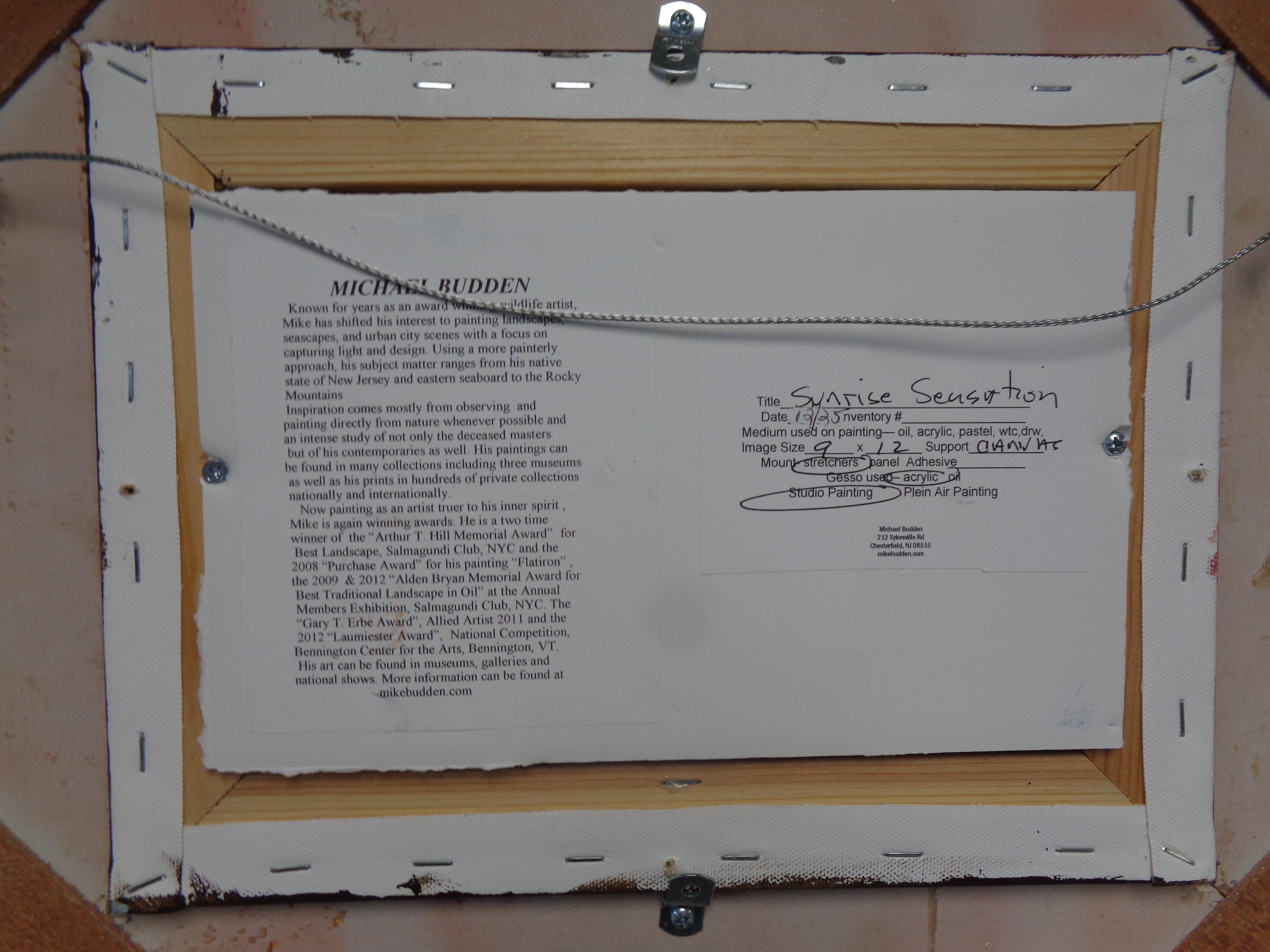 Peinture impressionniste à l'huile sur fond de mer à l'aube Michael Budden Sunrise Sensation en vente 5