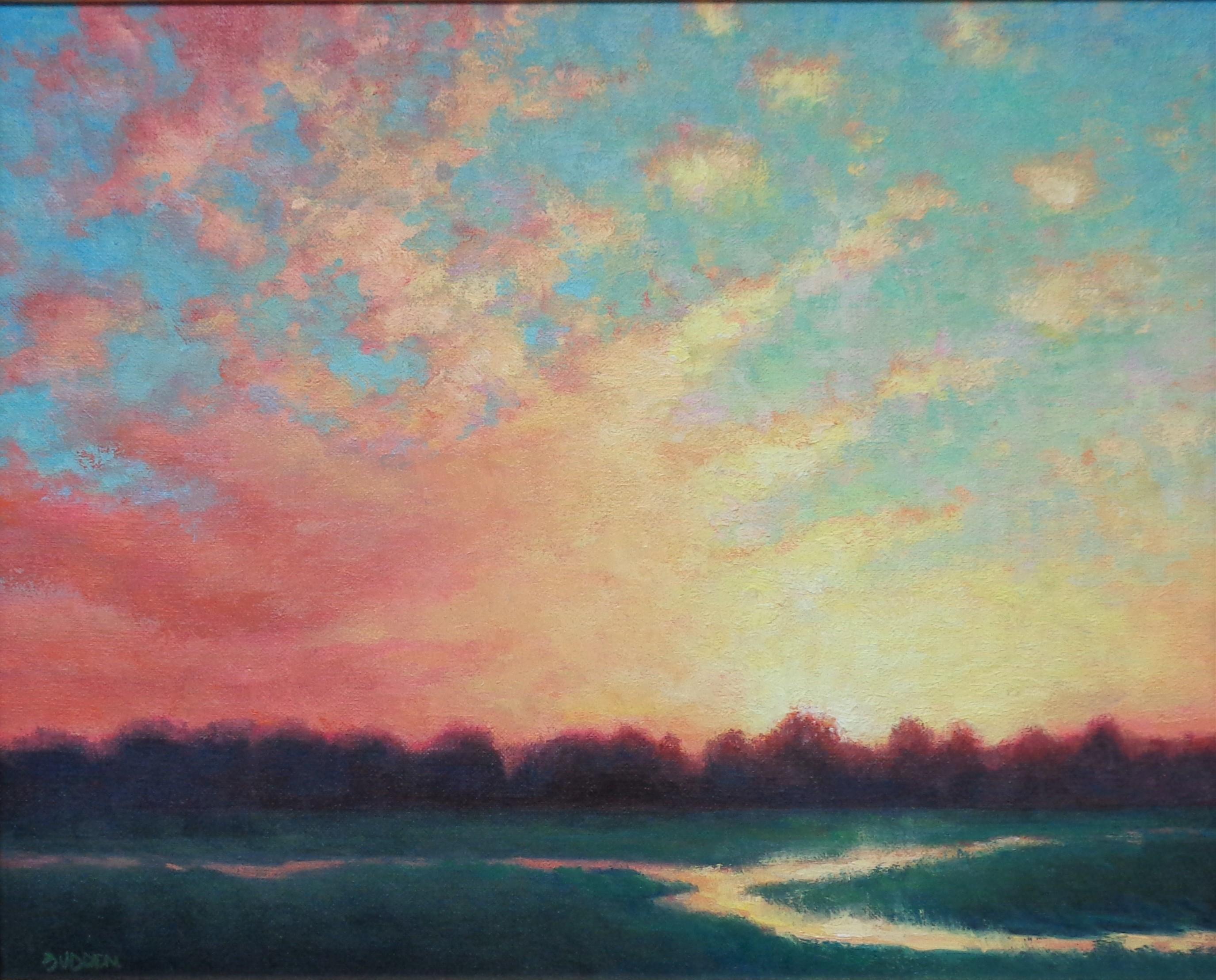  Impressionistic Sunrise Sensation II Landscape Oil Painting Michael Budden  For Sale 1