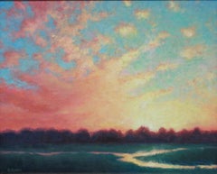 Impressionistic Sunrise Sensation II Landscape Oil Painting Michael Budden