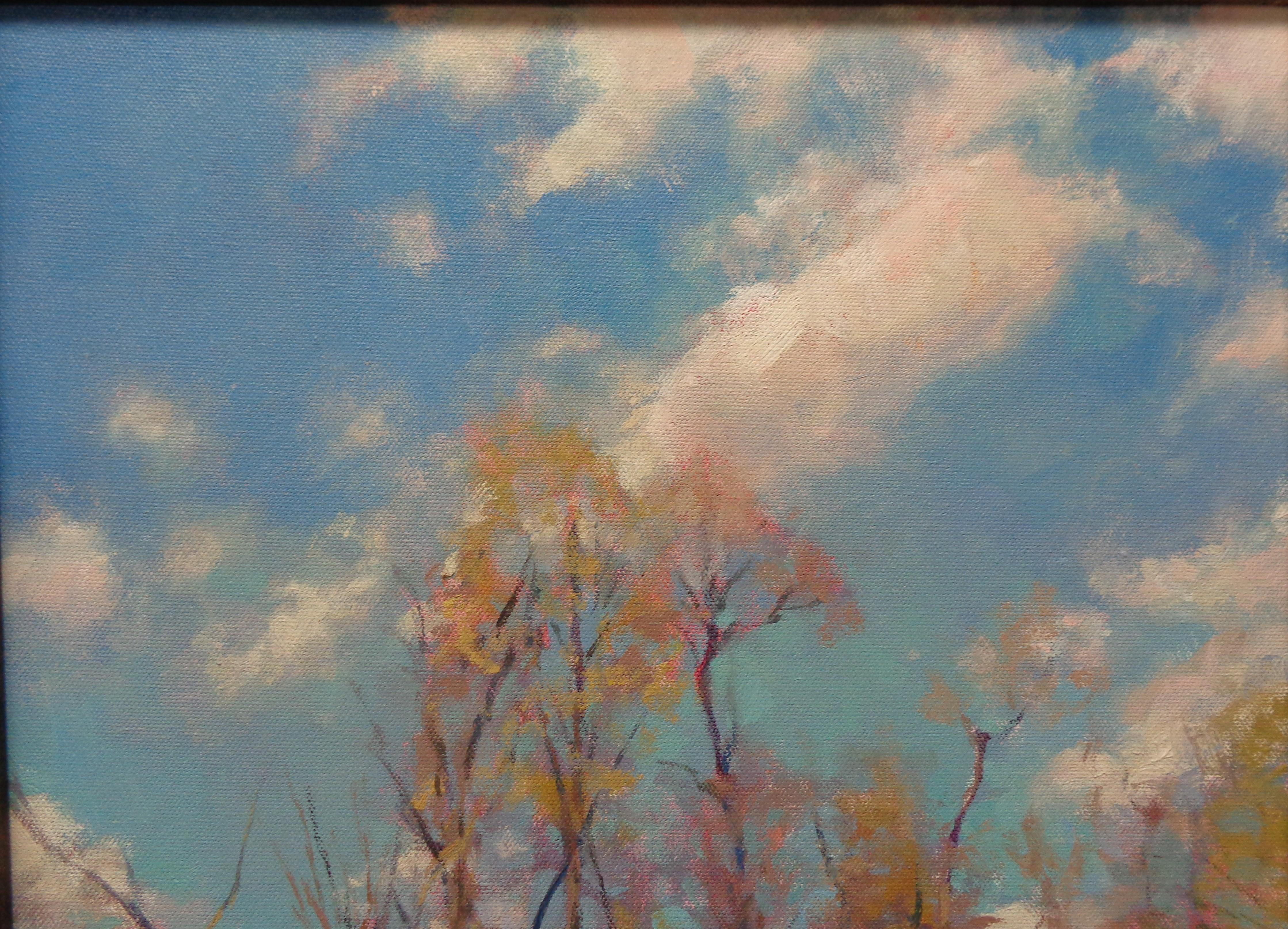  Peinture à l'huile impressionniste - Paysage - Printemps par Michael Budden en vente 1