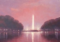 Landscape Oil Painting Michael Budden Dressed in Garnett Washington Monument