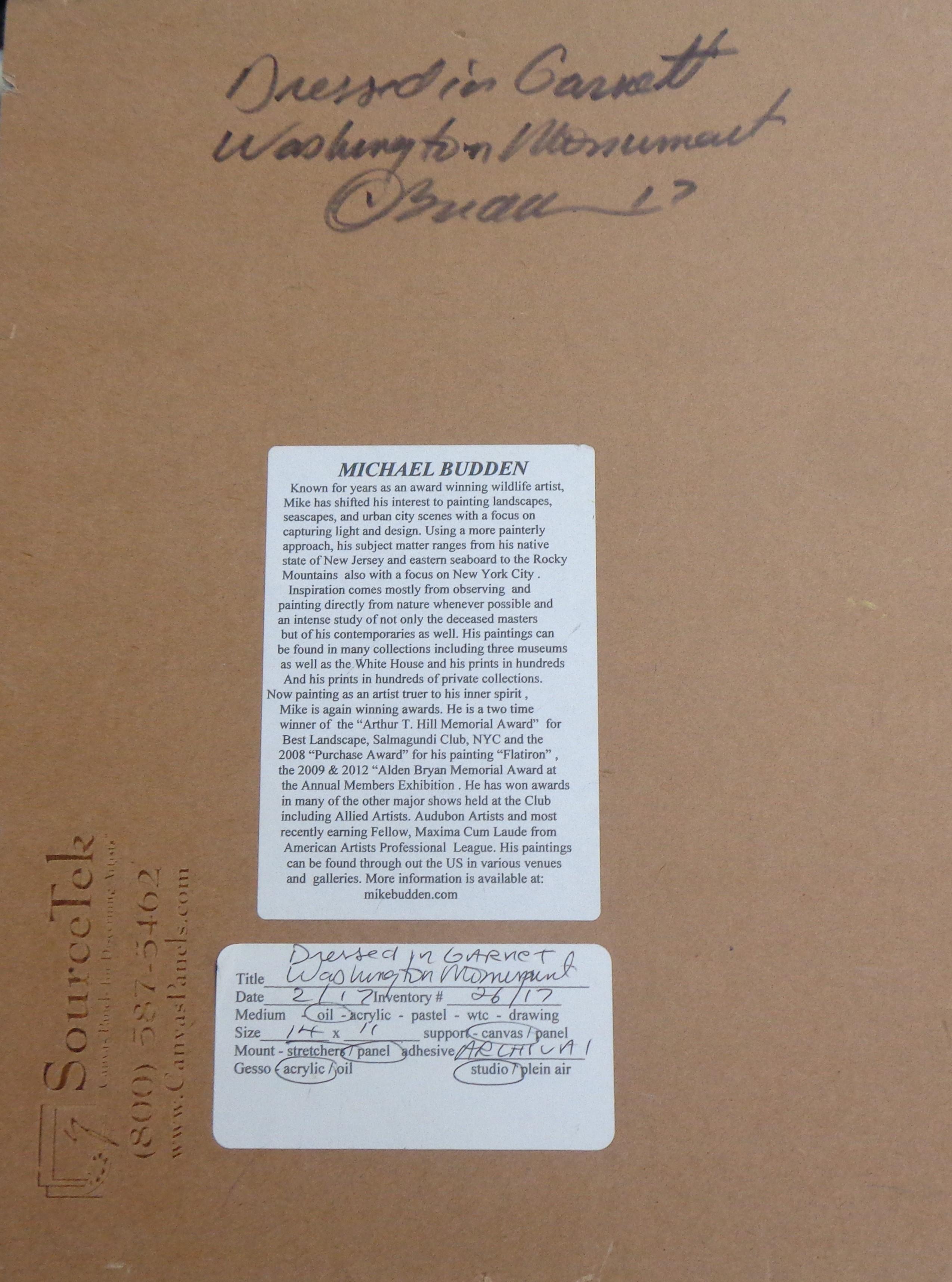 Landschaft, Ölgemälde Michael Budden, Gemälde in Garnett Washington Monument, gekleidet im Angebot 5