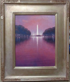  Peinture à l'huile de Michael Budden habillé au monument de Washington Garnett