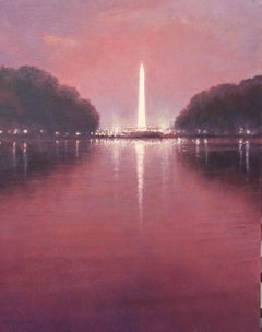 Landscape Oil Painting Michael Budden Dressed in Garnett Washington Monument
