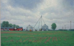 Pintura al óleo de paisaje de Michael Budden. Ganador del premio «Impresionismo rural y granja».