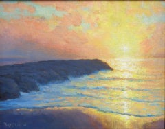 Landscape Seascape Impressionistic Oil Painting by Michael Budden Sunrise
