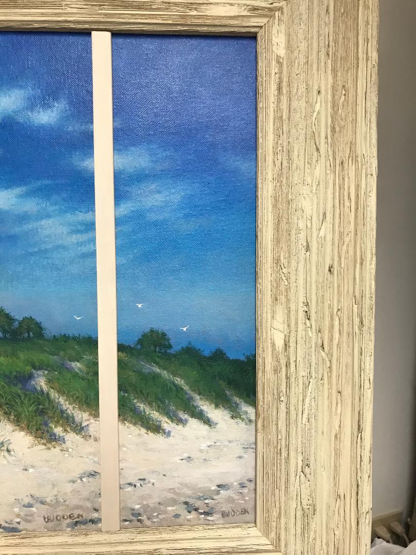 Light House Boca Grande FL Range Light Oil Painting Seascape by Michael Budden For Sale 3