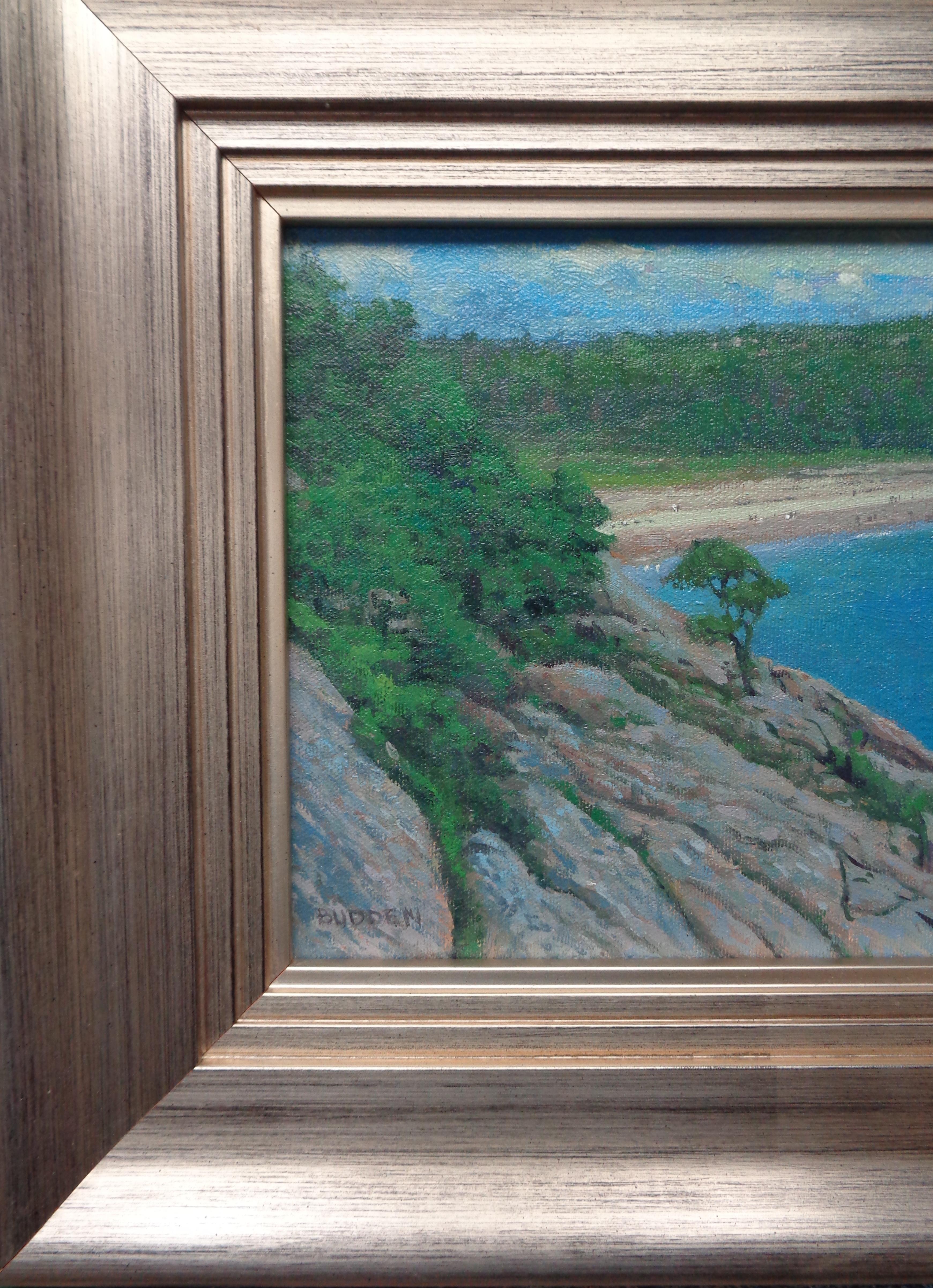 Maine Acadia Sand Beach Overlook  Landscape Oil Painting by Michael Budden 1