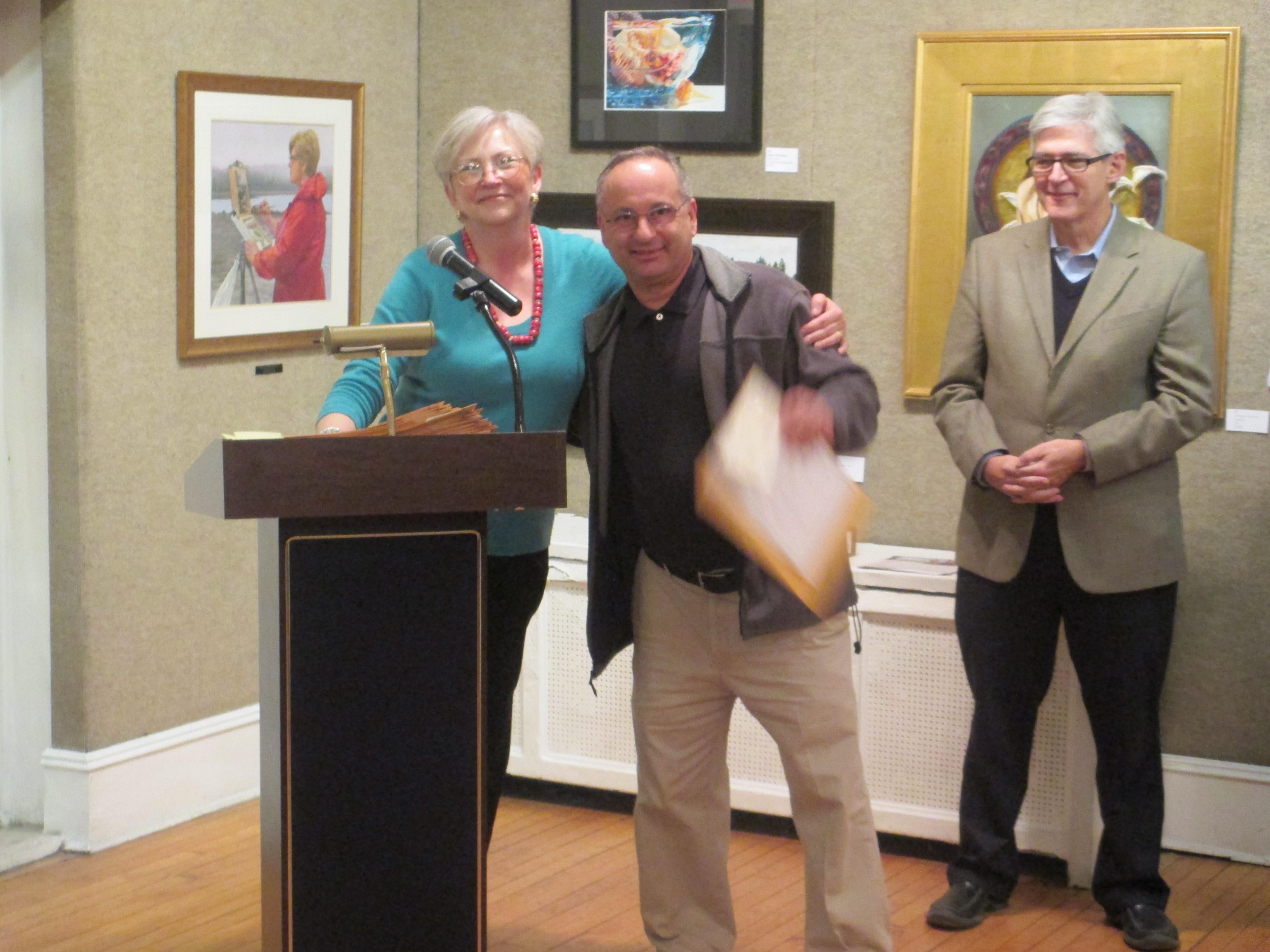 Nueva York Puente de Brooklyn Pintura ganadora del premio Salmagundi Michael Budden en venta 5