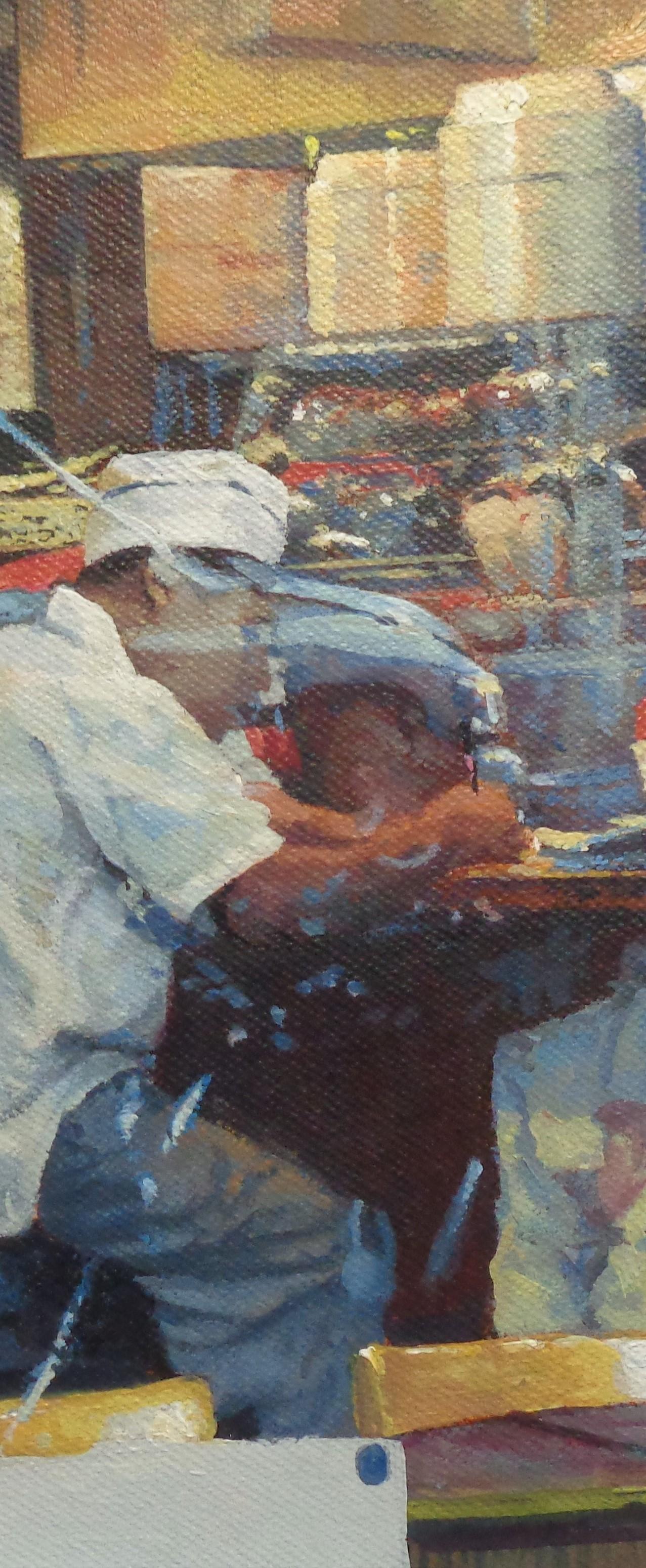 New York City Diner Realistic Oil Painting Michael Budden  For Sale 2