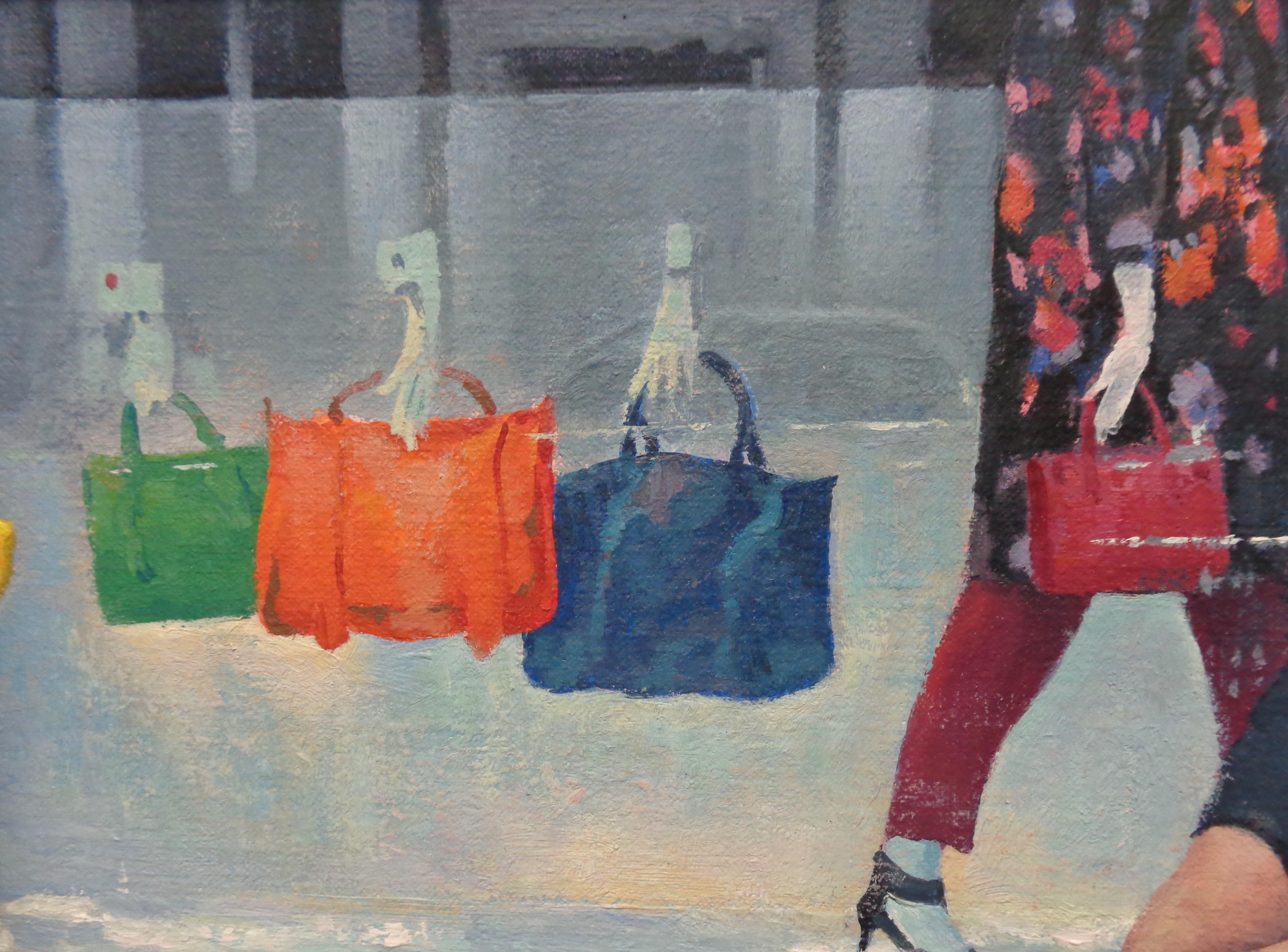 New York City, Ölgemälde Michael Budden, 5th Ave Elegence & Bergdorf Goodmans, New York City im Angebot 4